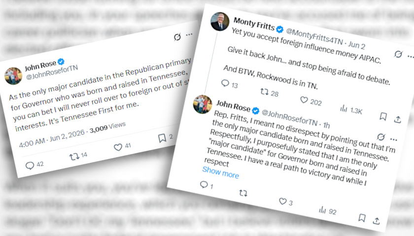 John Rose Declares Monty Fritts Not a ‘Major Candidate’ in TN Gubernatorial Race Despite Polling Near Him in GOP Field