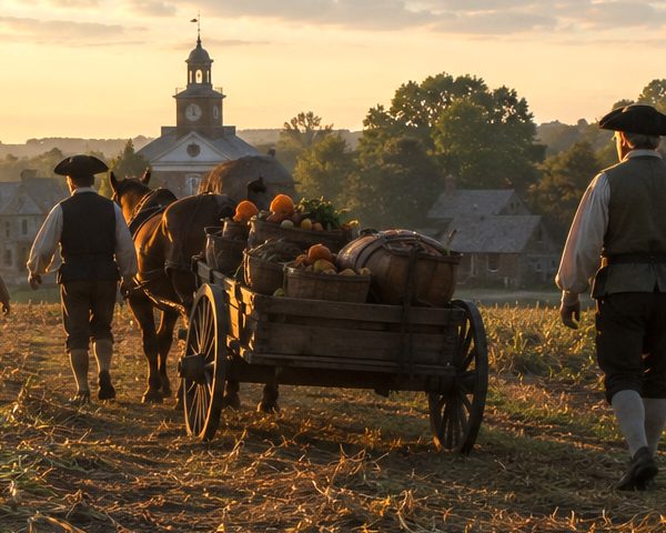 Heading to sell the harvest